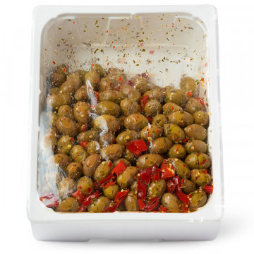 Spicy crushed green olives...