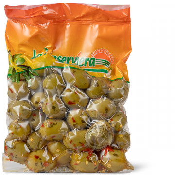 Spicy green olives - 400 g