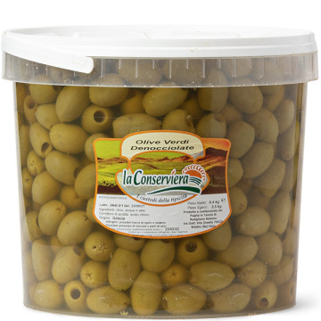 Pitted green olives - 3,5 kg